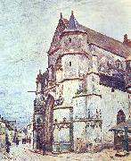 Alfred Sisley Church at Moret after the Rain Spain oil painting artist